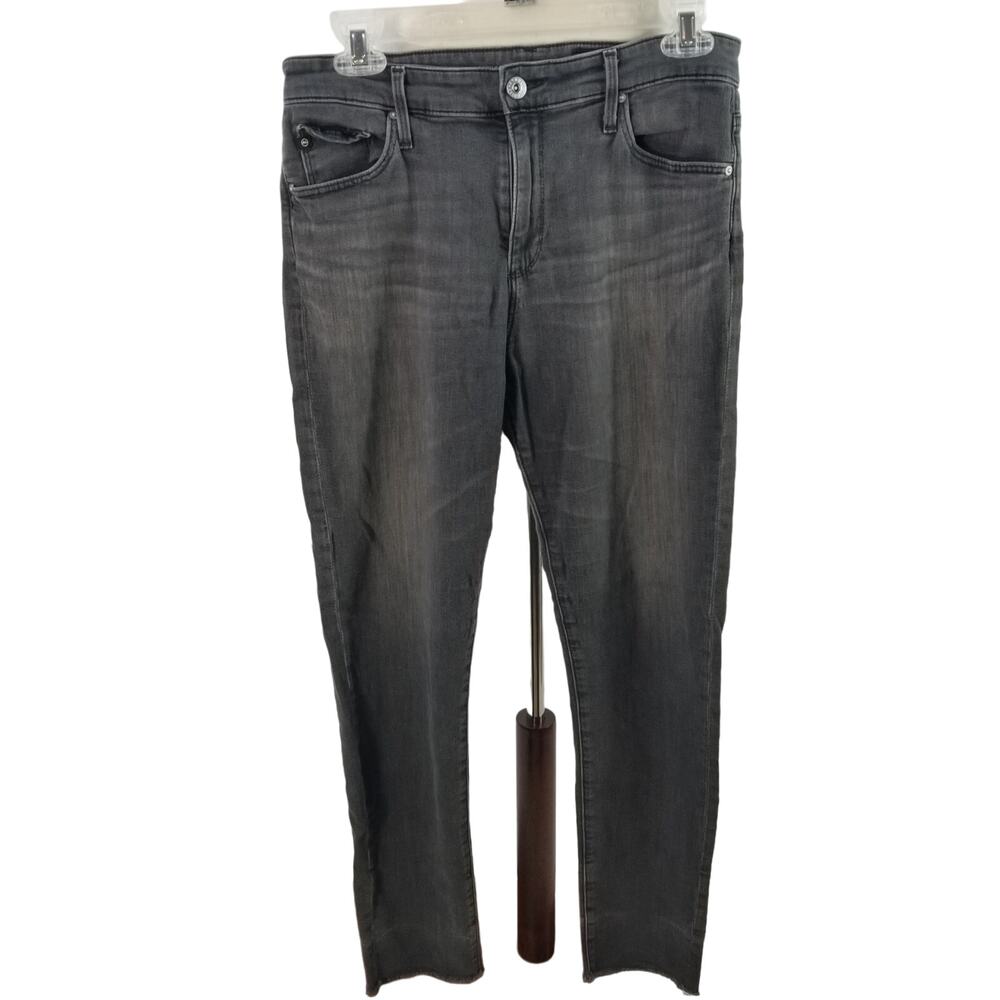 Adriano Goldschmied AG Gray the High Rise Stevie Slim Straight Jeans Pants 28 R